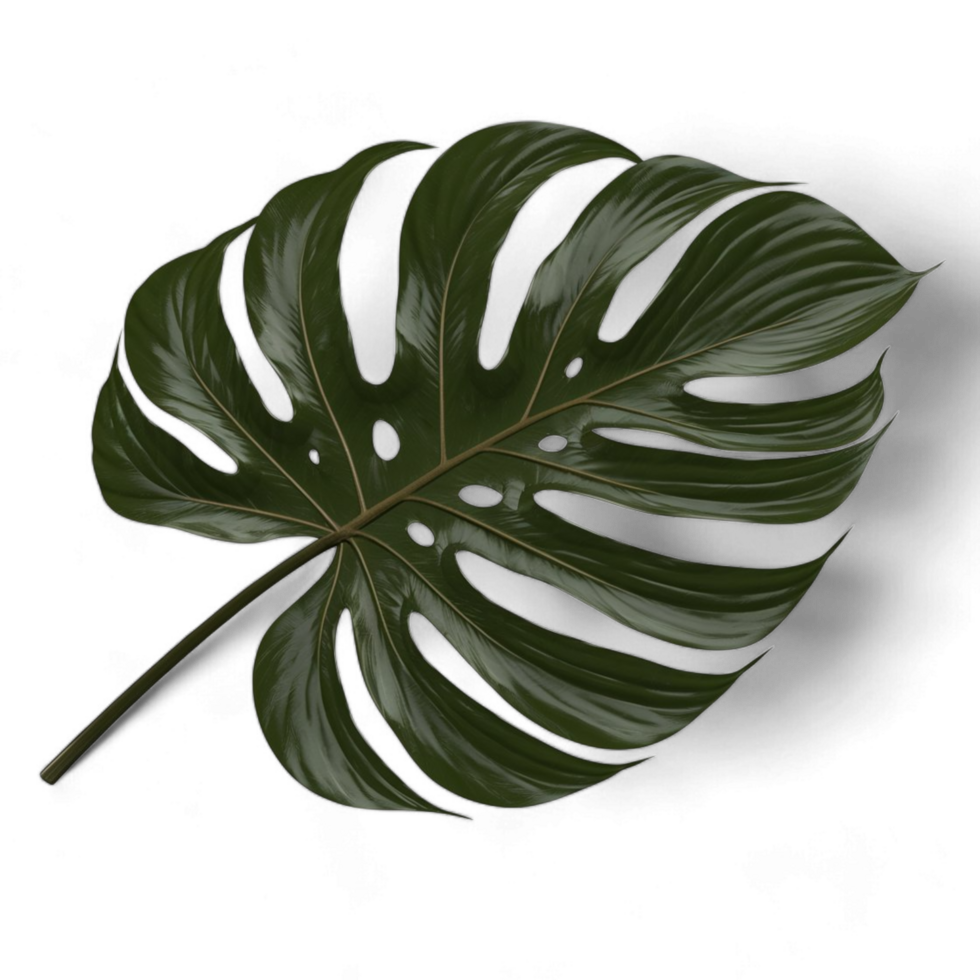 Monstera leaf with large green foliage png