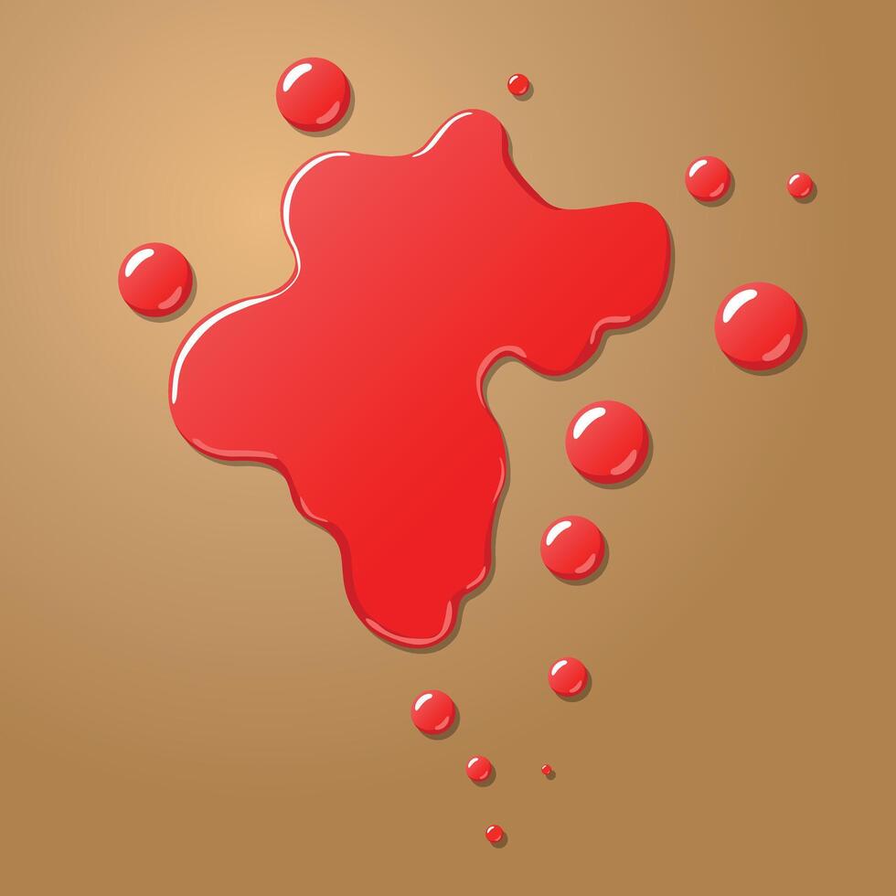 Red blood blot vector