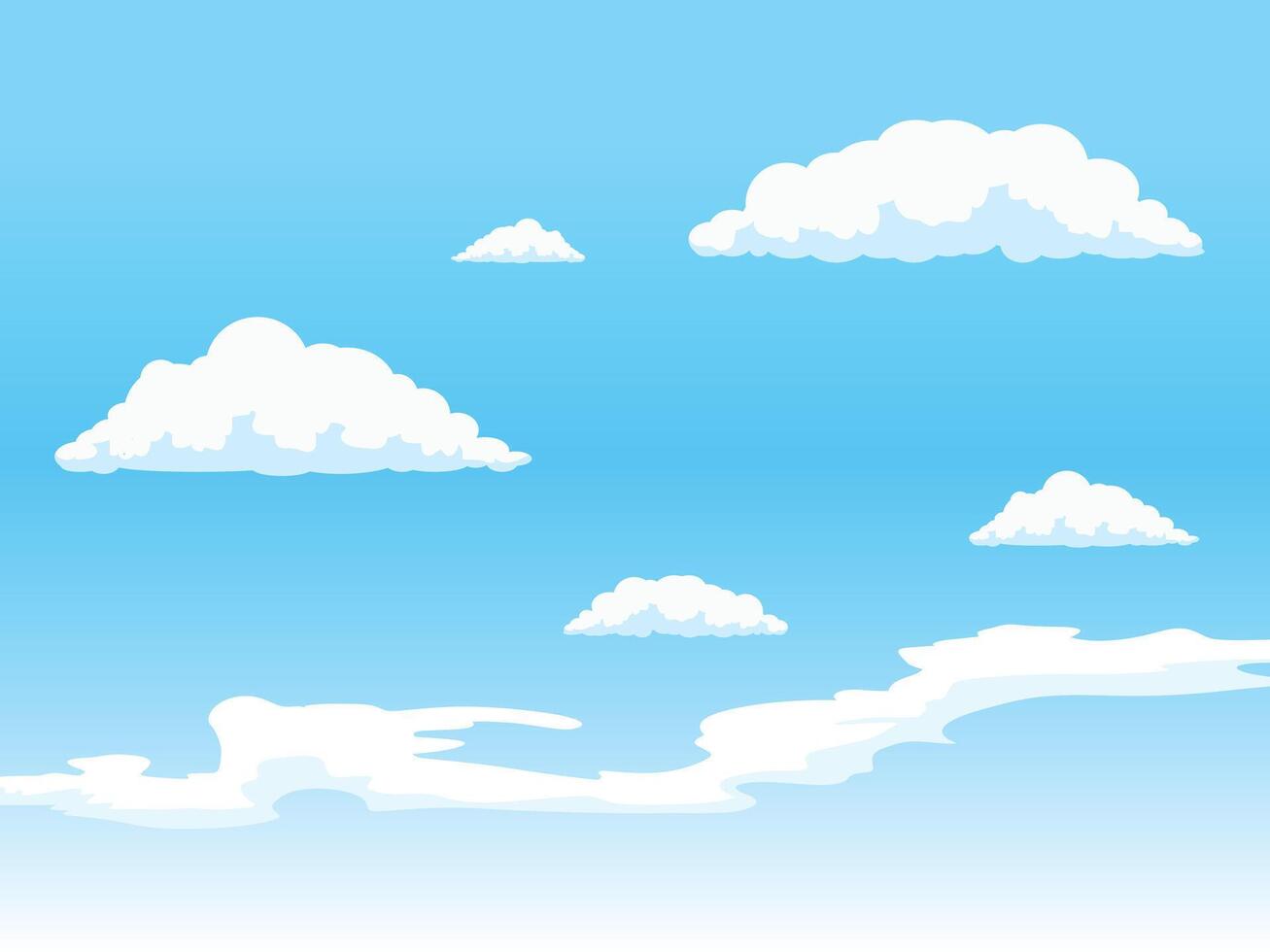 Sky with clouds illustration vector