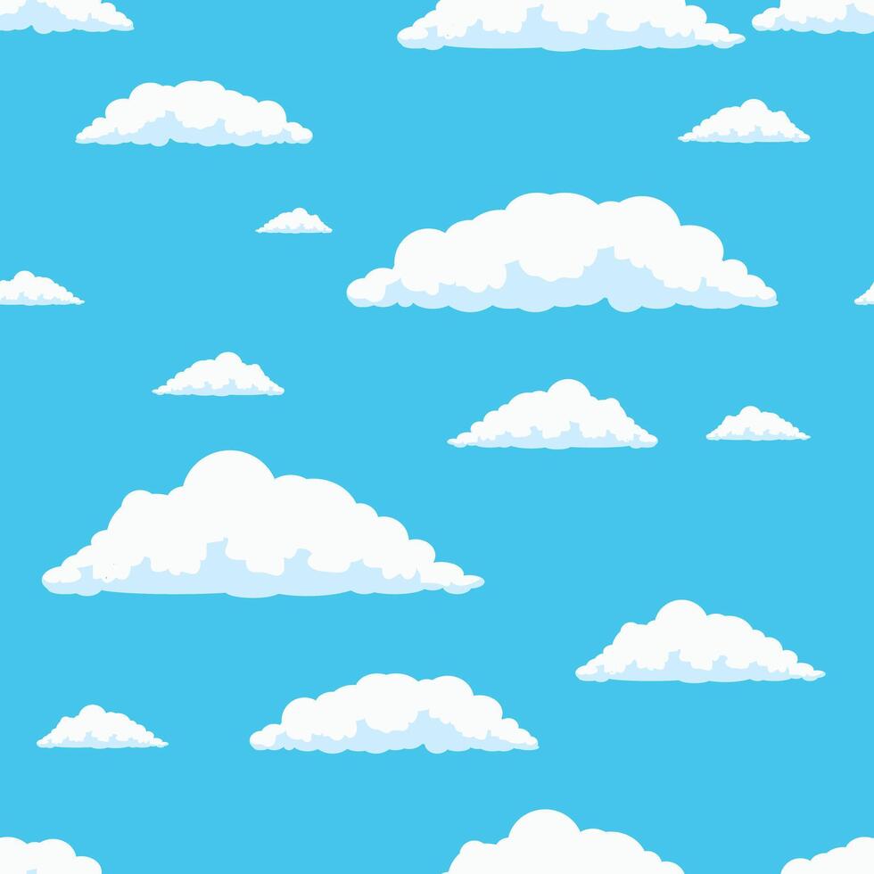 Seamless clouds pattern vector