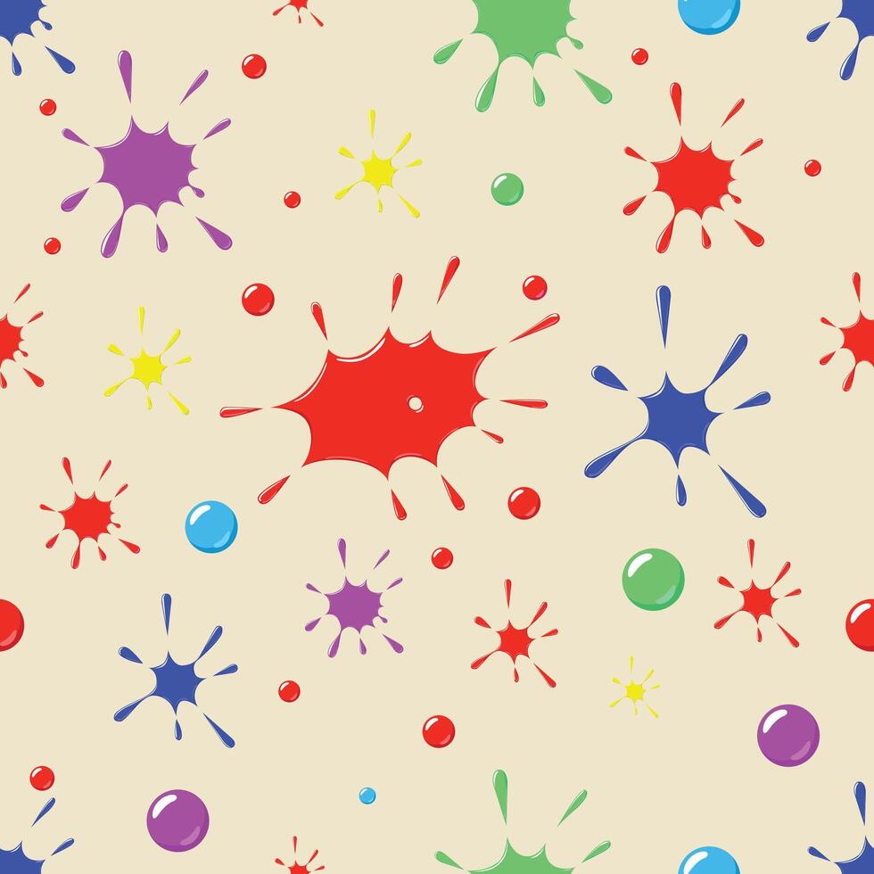 Seamless background with ink blobs vector