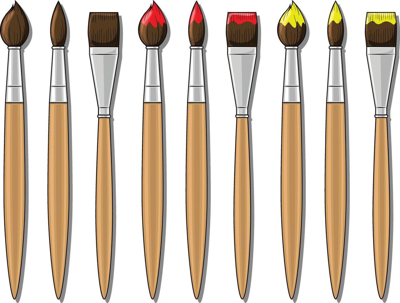 Different brushes illustration vector