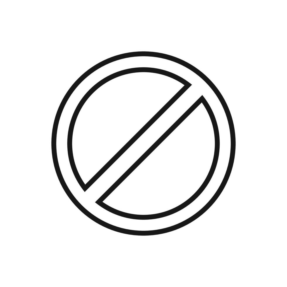 No entry sign illustration on white background vector