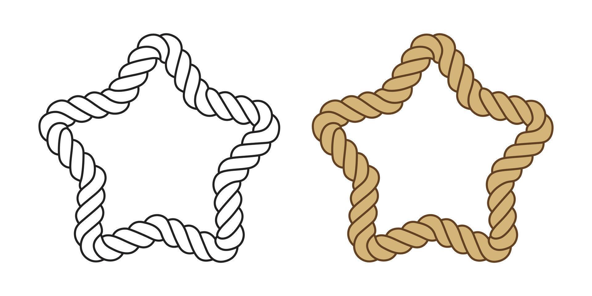 star rope cartoon icon doodle logo symbol illustration design vector