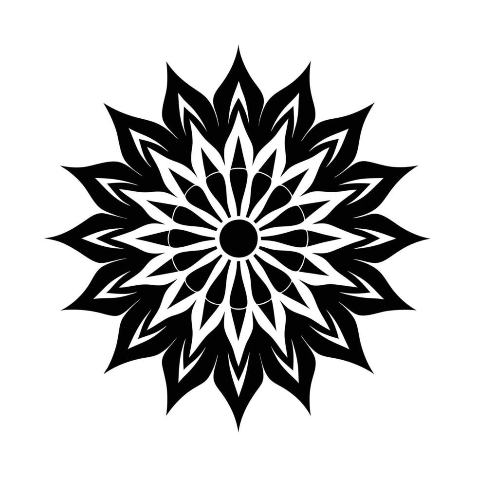 Fire Mandala - Dynamic Symmetrical Design Symbolizing Passion, Energy, and Transformation vector