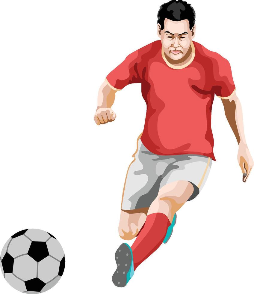 Soccer Player Sport Action vector