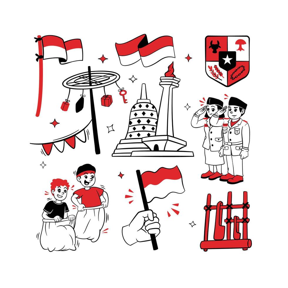 Elements of Independence Day vector
