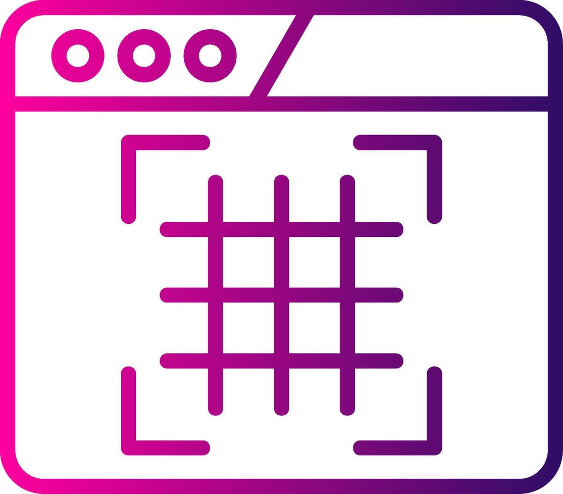 Grid Line Gradient Icon vector