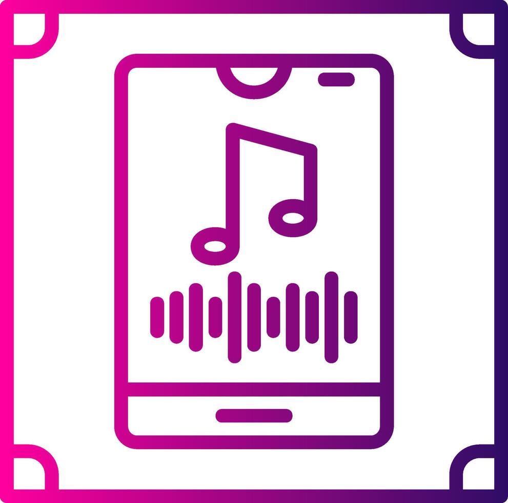 Vertical Rhythm Line Gradient Icon vector
