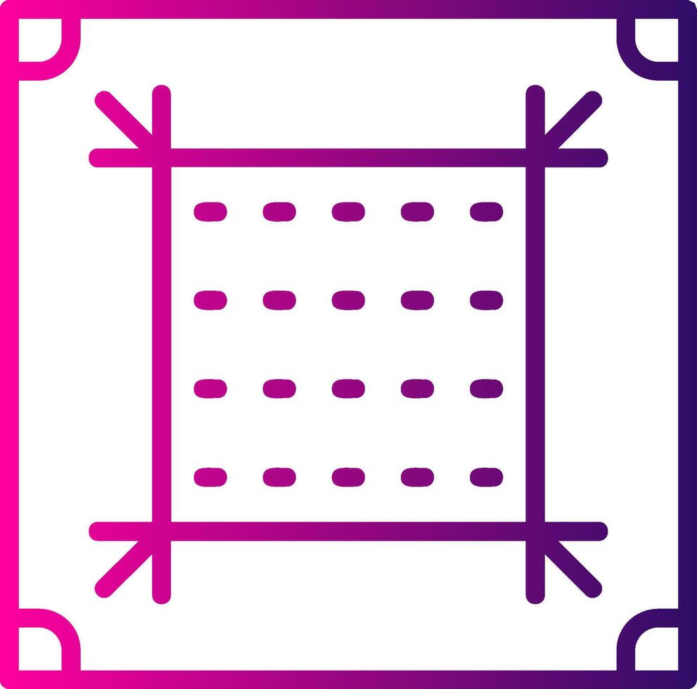 Dots Per Inch Line Gradient Icon vector