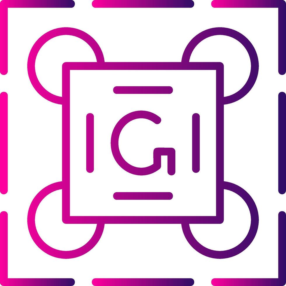 Gestalt Principles Line Gradient Icon vector