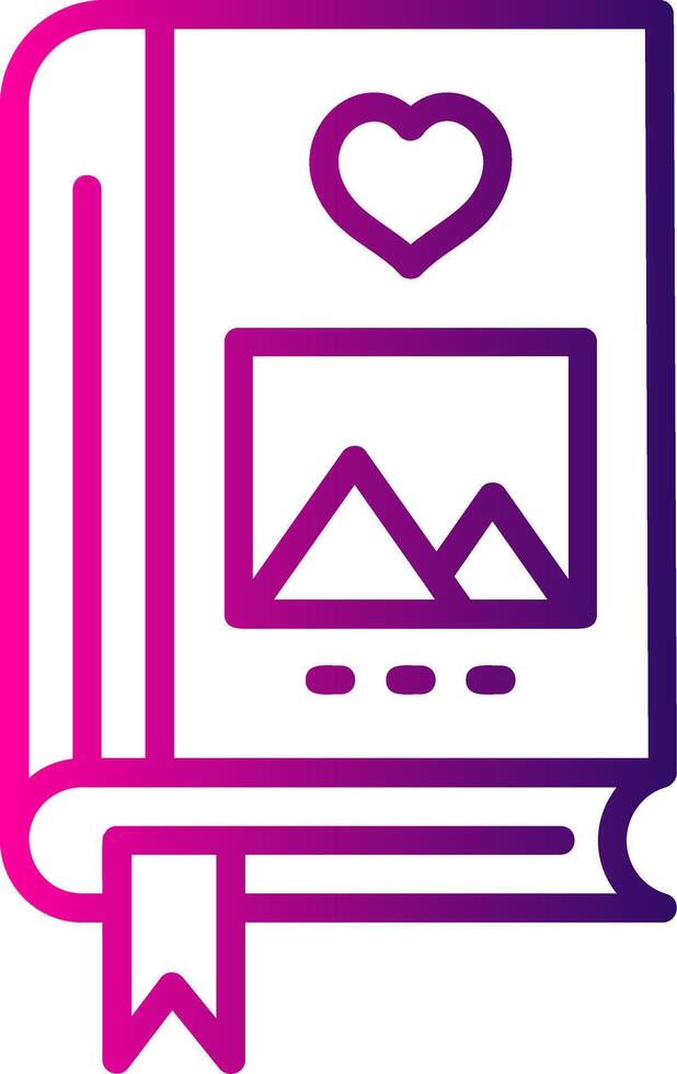 Brand Book Line Gradient Icon vector