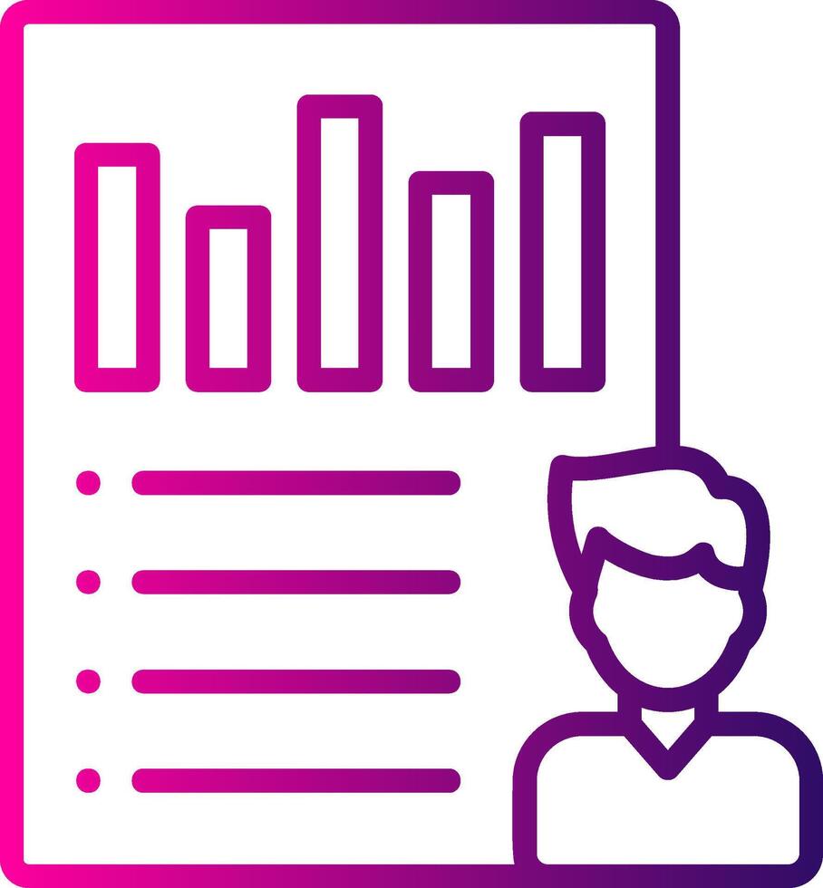 User Scenarios Line Gradient Icon vector