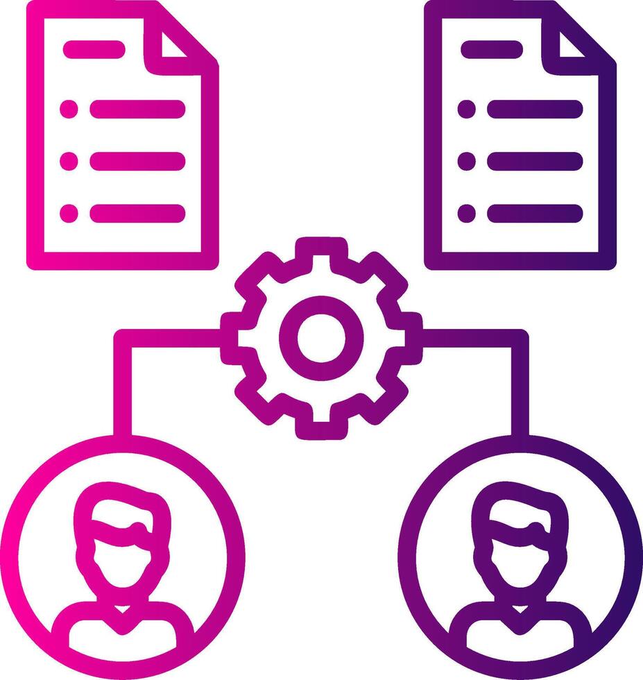 Onboarding Line Gradient Icon vector