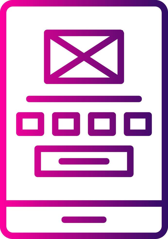 Low Fidelity Wireframe Line Gradient Icon vector