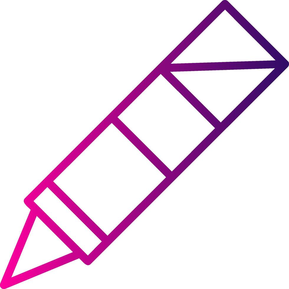 Crayon Line Gradient Icon vector