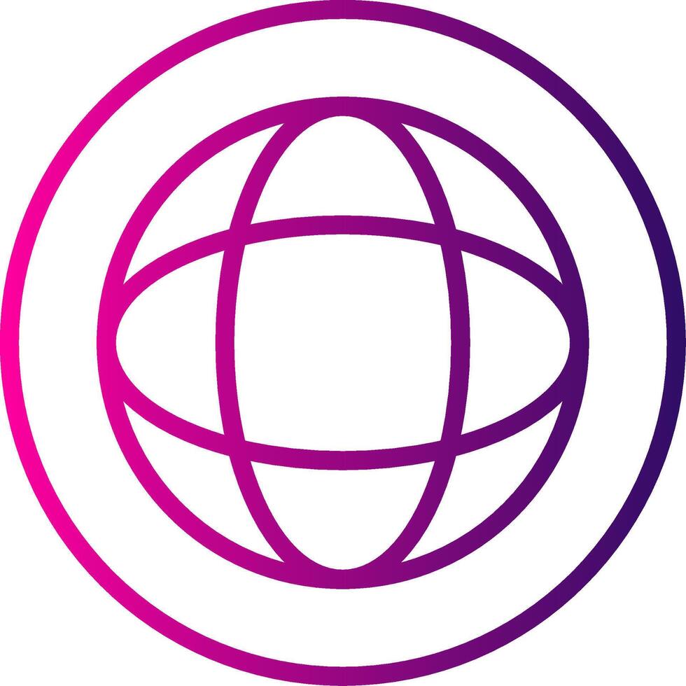 Globe Line Gradient Icon vector
