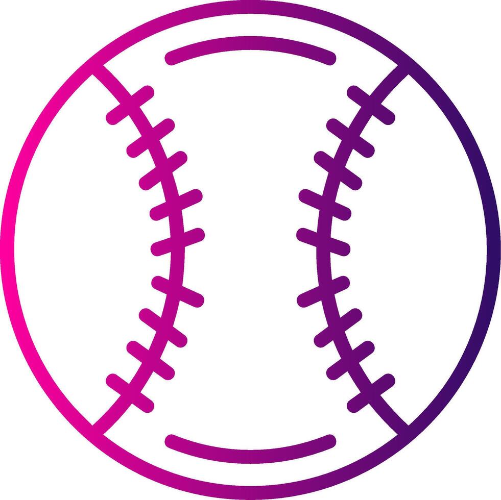 Baseball Line Gradient Icon vector