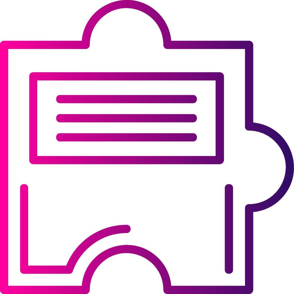 Puzzle Line Gradient Icon vector