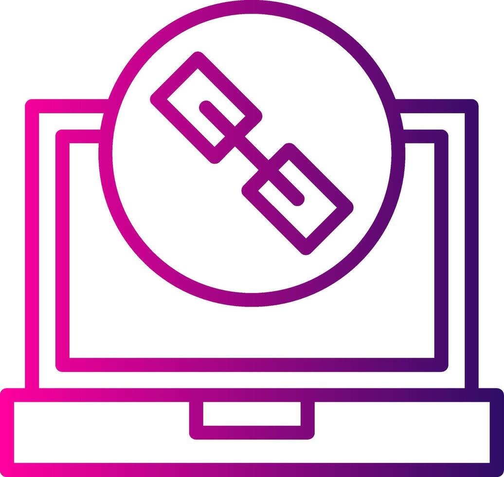 Link Line Gradient Icon vector