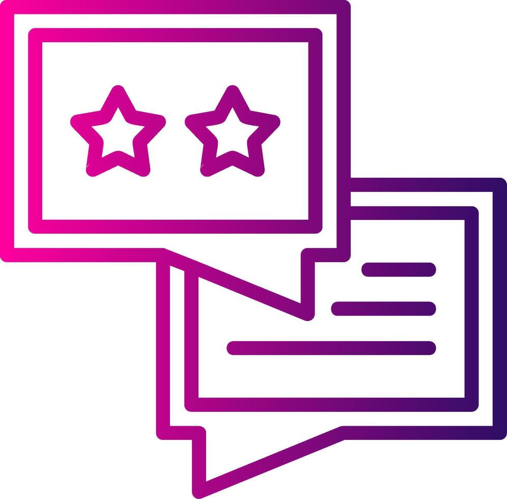 Feedback Line Gradient Icon vector