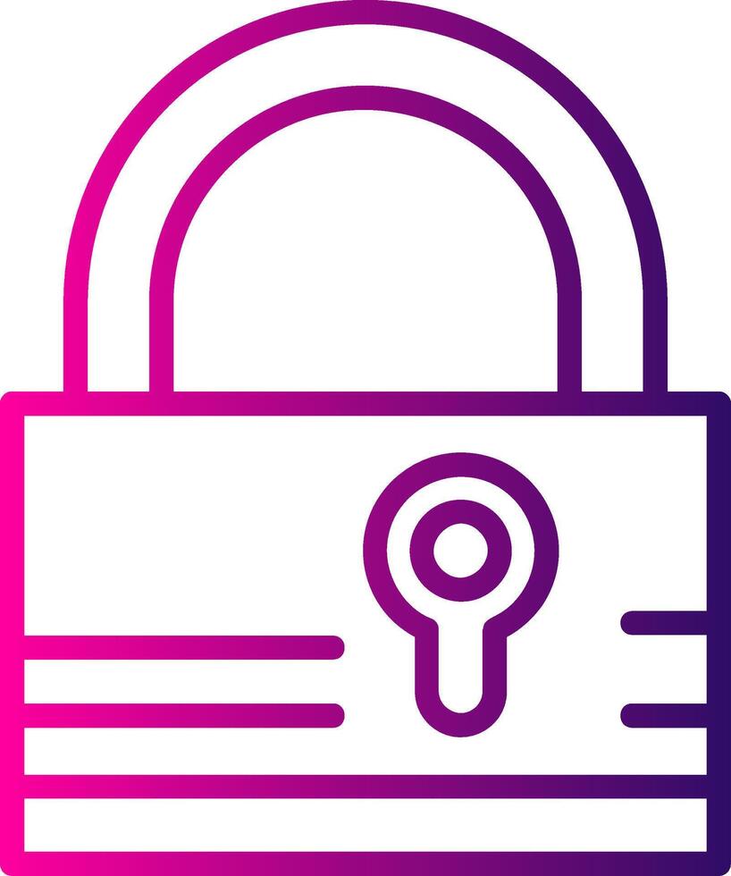 Padlock Line Gradient Icon vector
