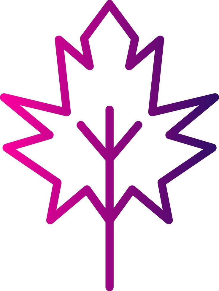 Dry Leaves Line Gradient Icon vector