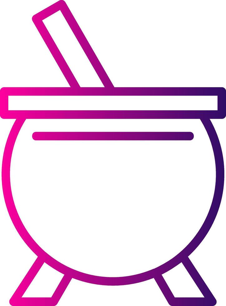 Cauldron Line Gradient Icon vector