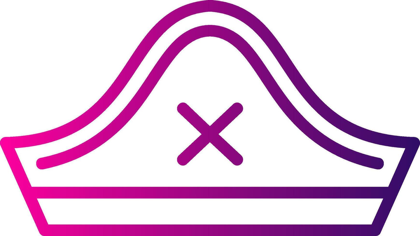 Pirate Hat Line Gradient Icon vector