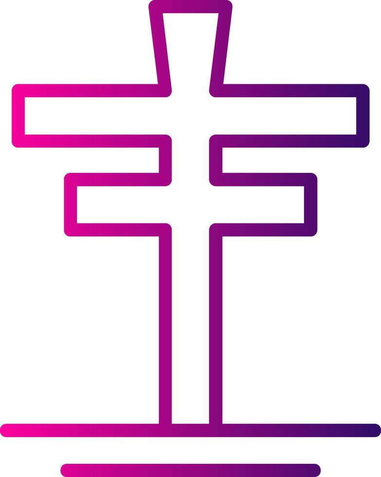 Cross Line Gradient Icon vector