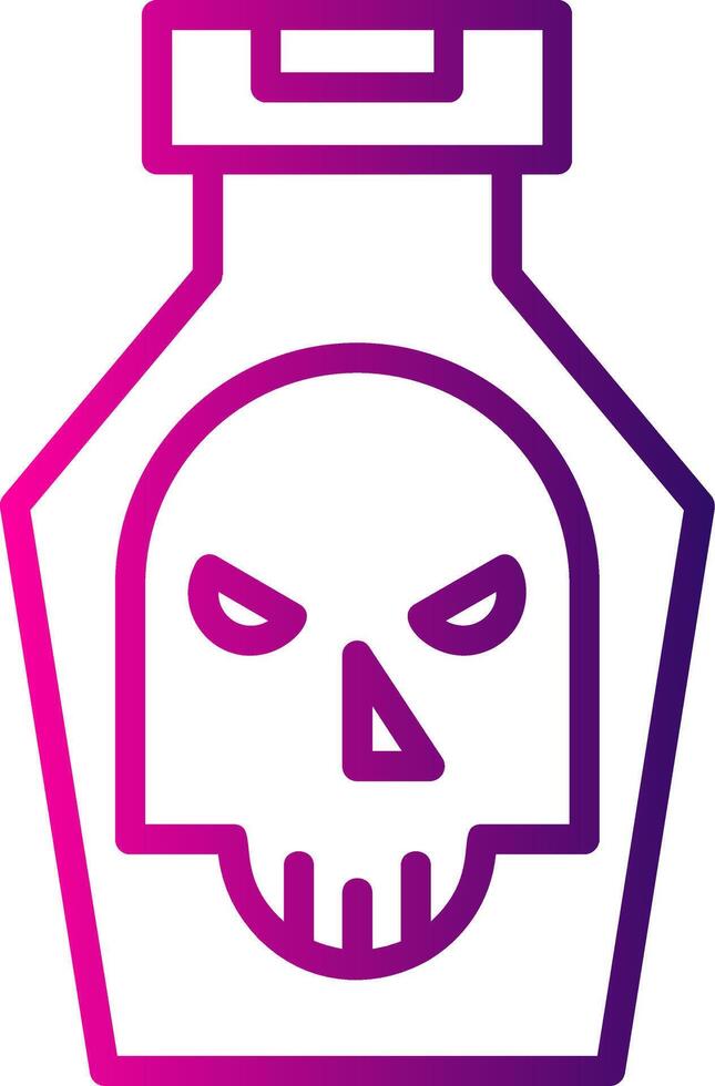 Poison Line Gradient Icon vector
