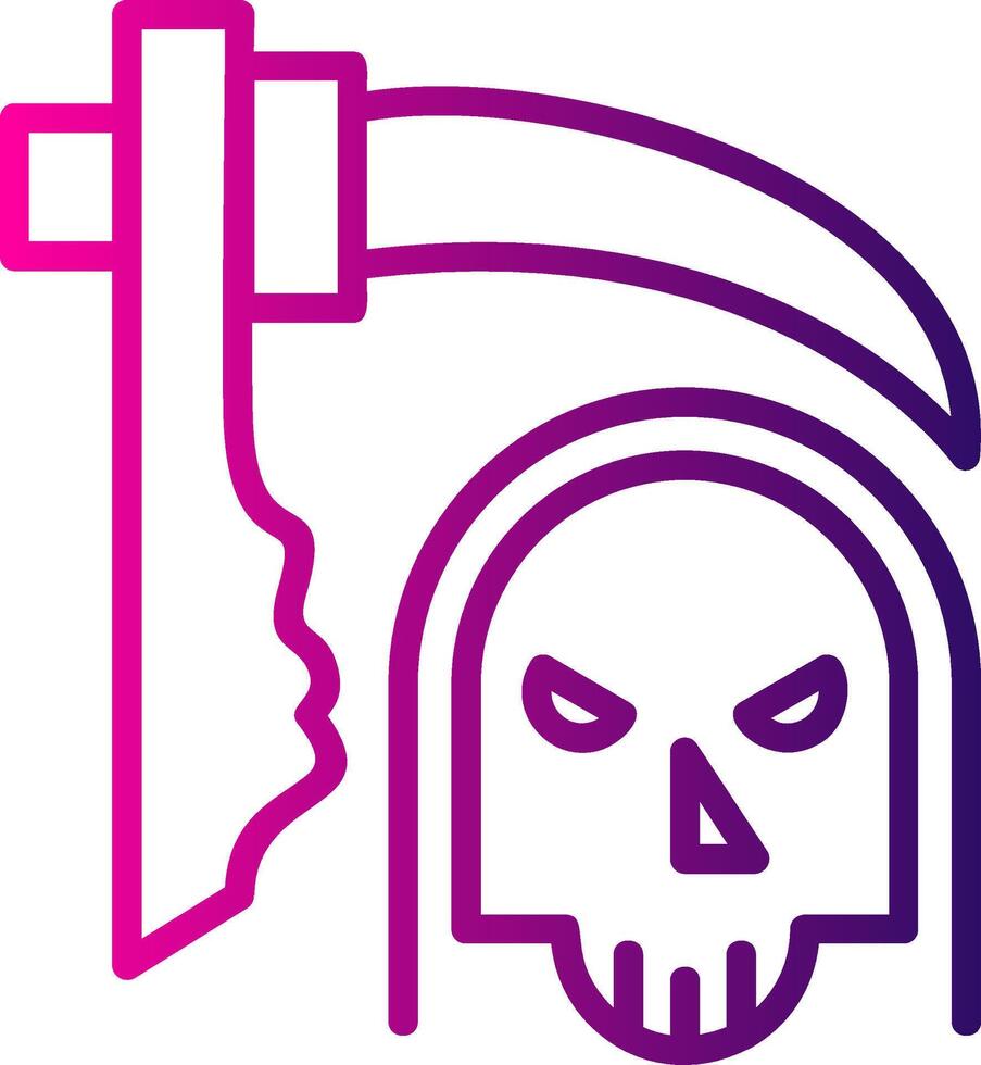 Death Line Gradient Icon vector