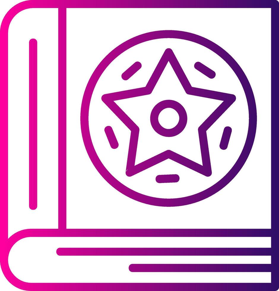 Spellbook Line Gradient Icon vector