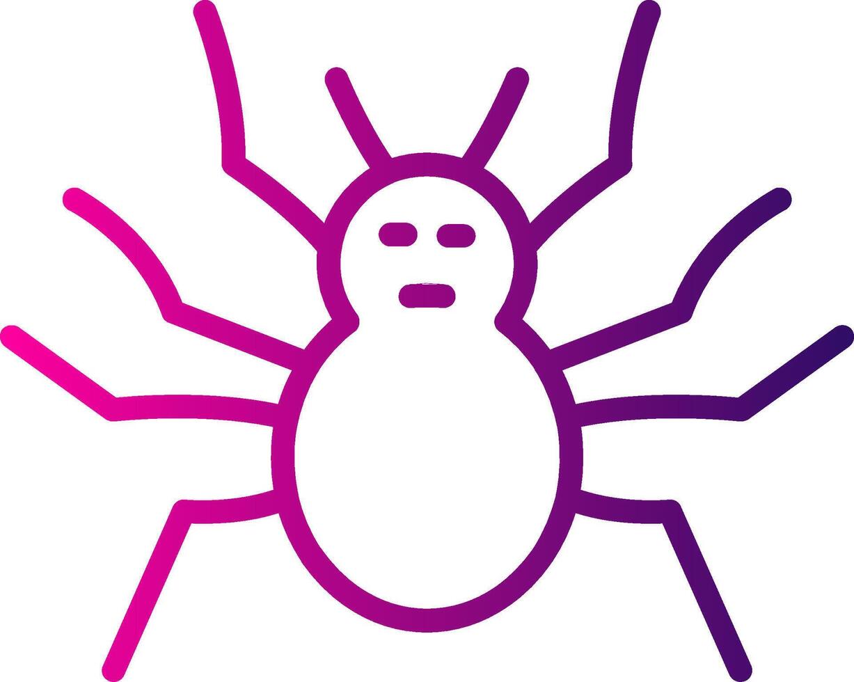 Spider Line Gradient Icon vector