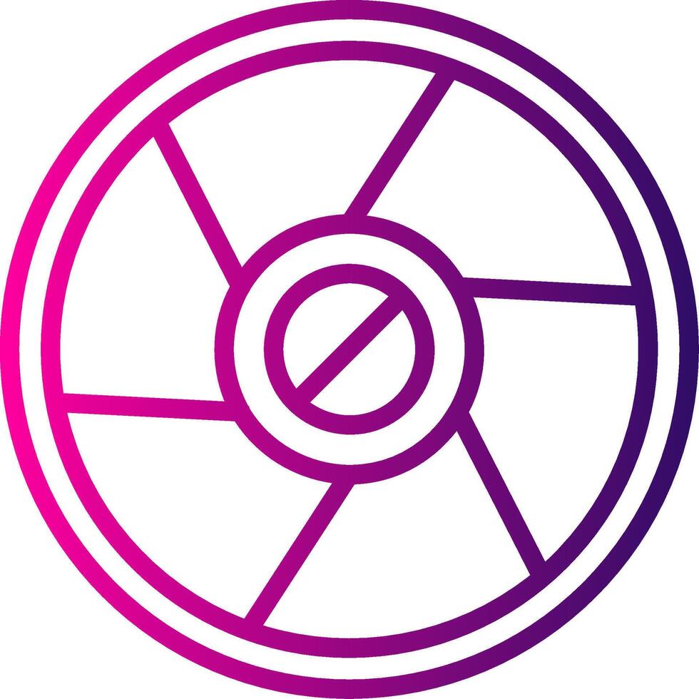 Camera Exposure Line Gradient Icon vector
