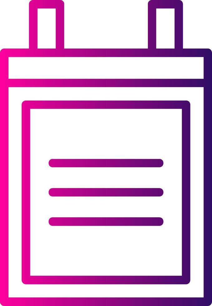Camera Battery Line Gradient Icon vector