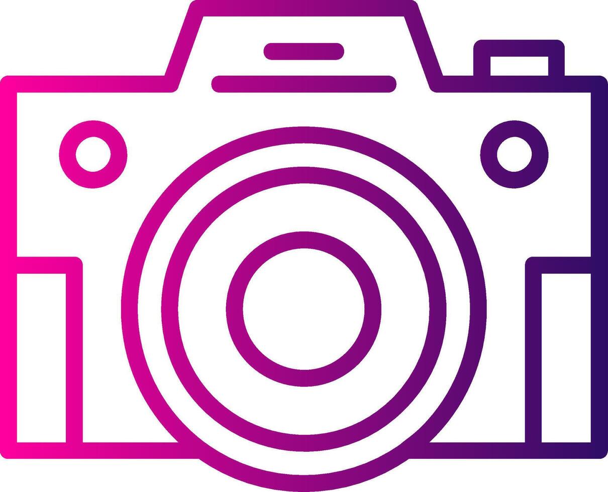 Compact Camera Line Gradient Icon vector