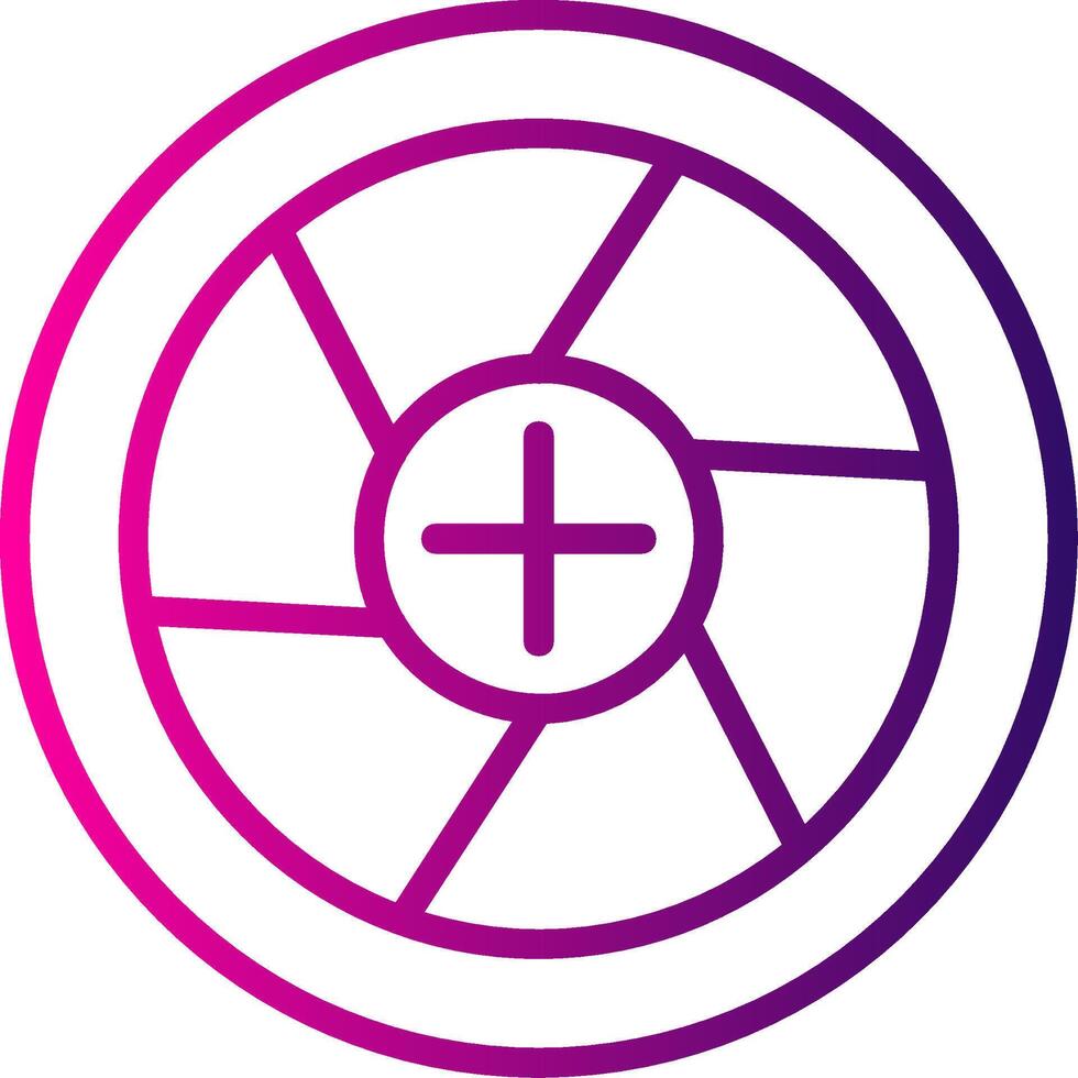 Diaphragm Line Gradient Icon vector