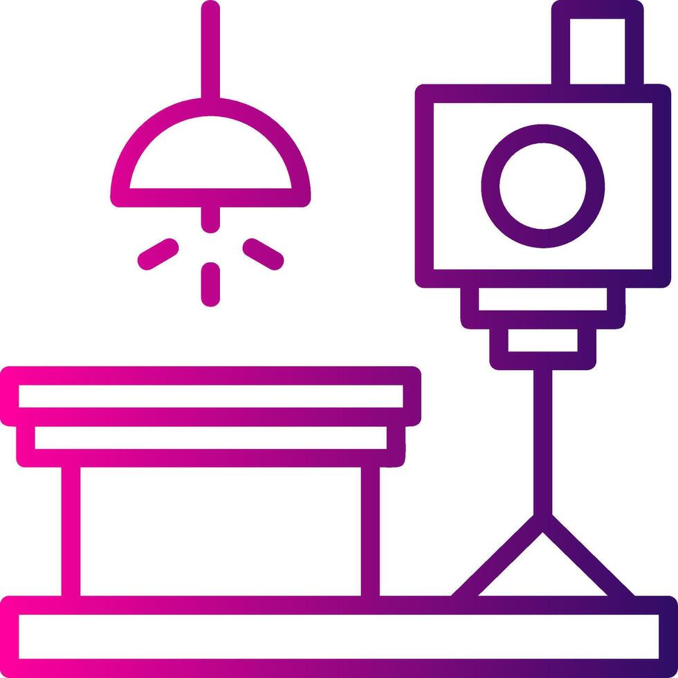 Photo Studio Line Gradient Icon vector