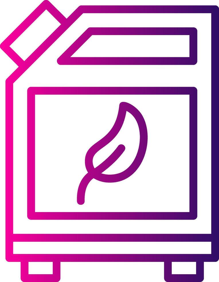 Biofuel Can Line Gradient Icon vector