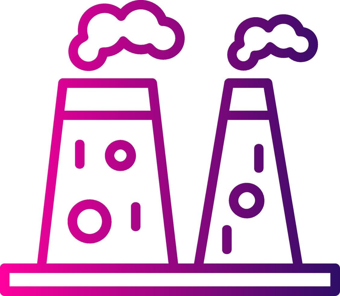 Geothermal Energy Line Gradient Icon vector