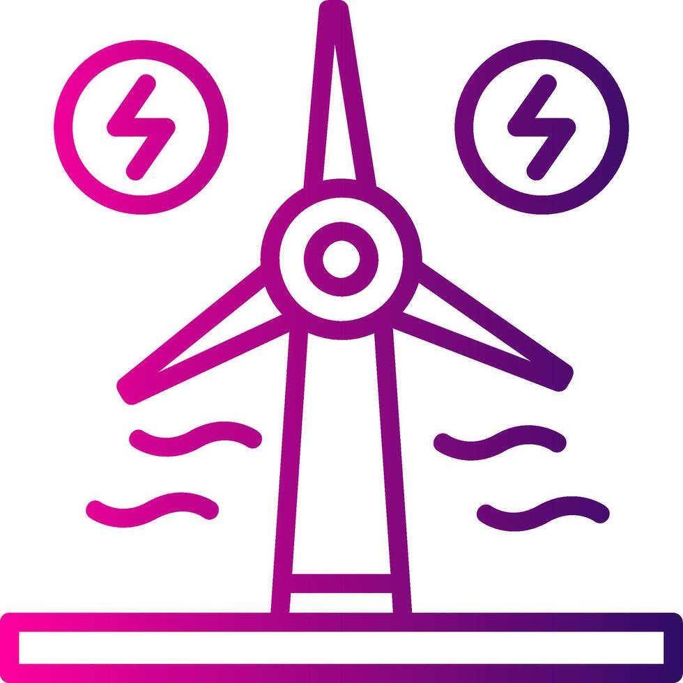 Renewable Energy Line Gradient Icon vector