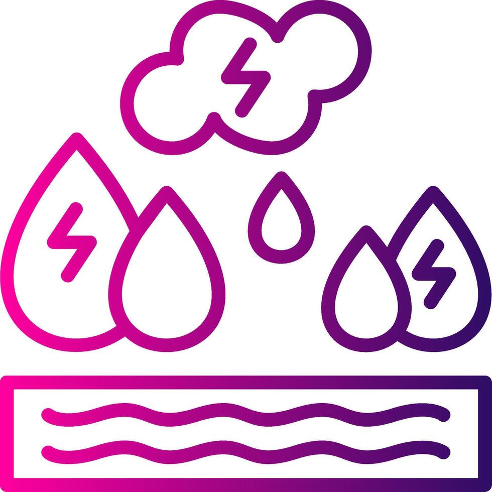Ocean Energy Line Gradient Icon vector