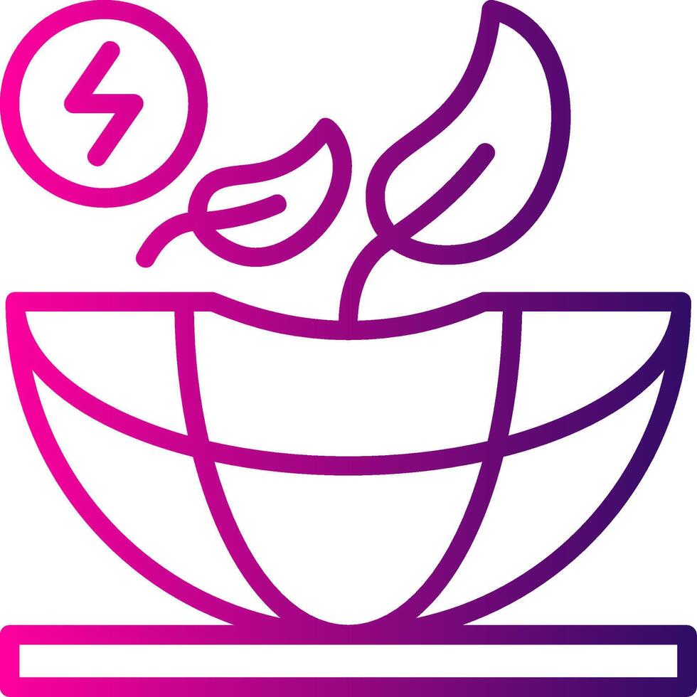 Sustainable Energy Line Gradient Icon vector