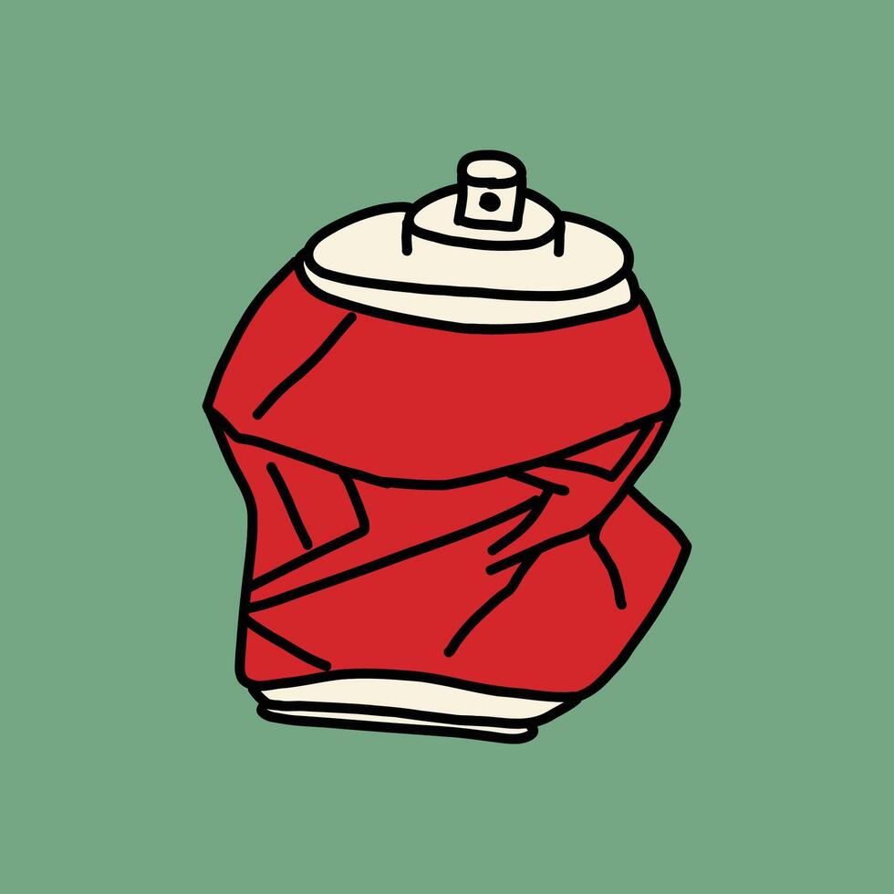 cute hand drawn spray paint bottle illustration vector