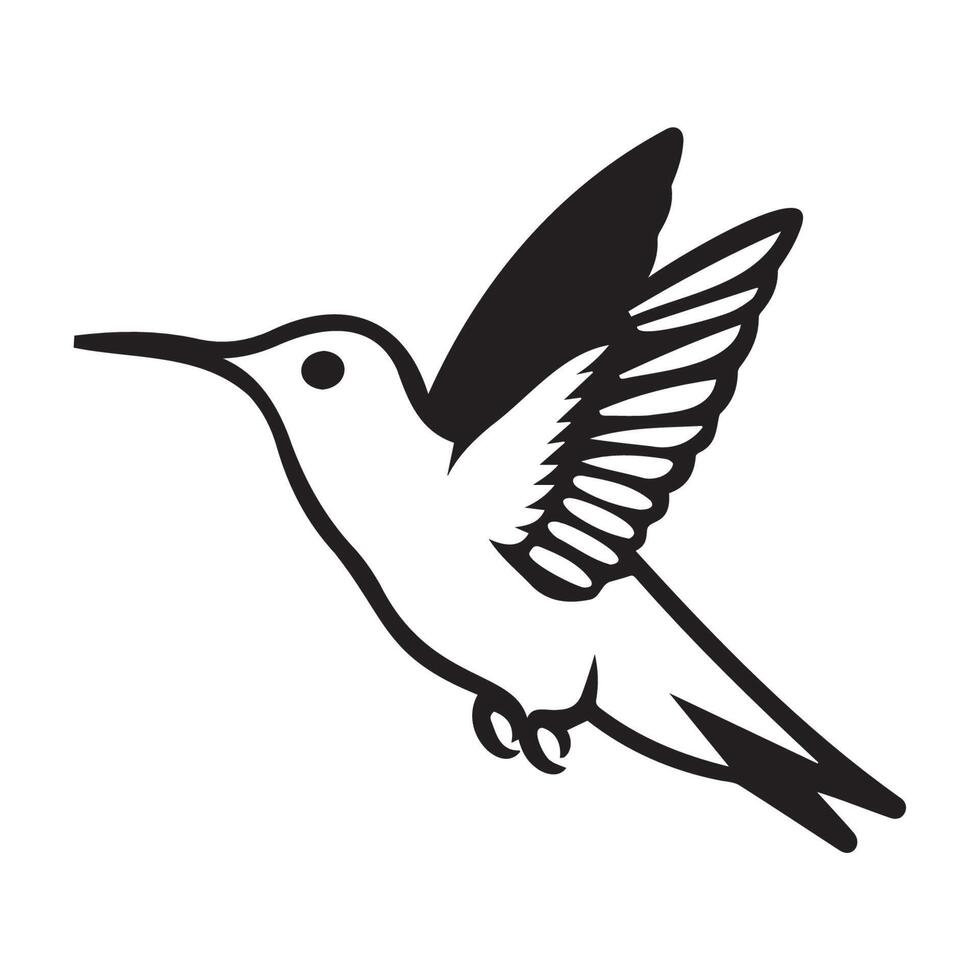 Elegant Hummingbird in Flight vector