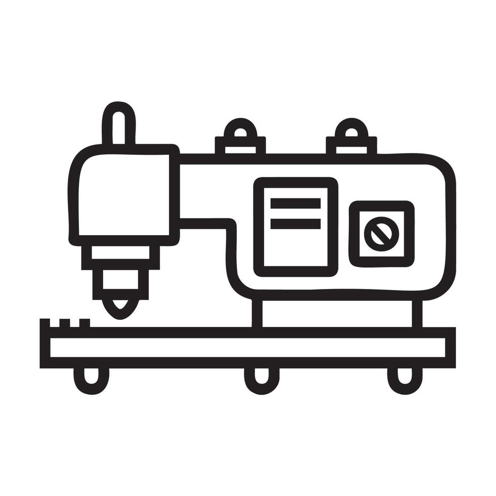 Industrial Cutting Machine Icon for Manufacturing Use vector