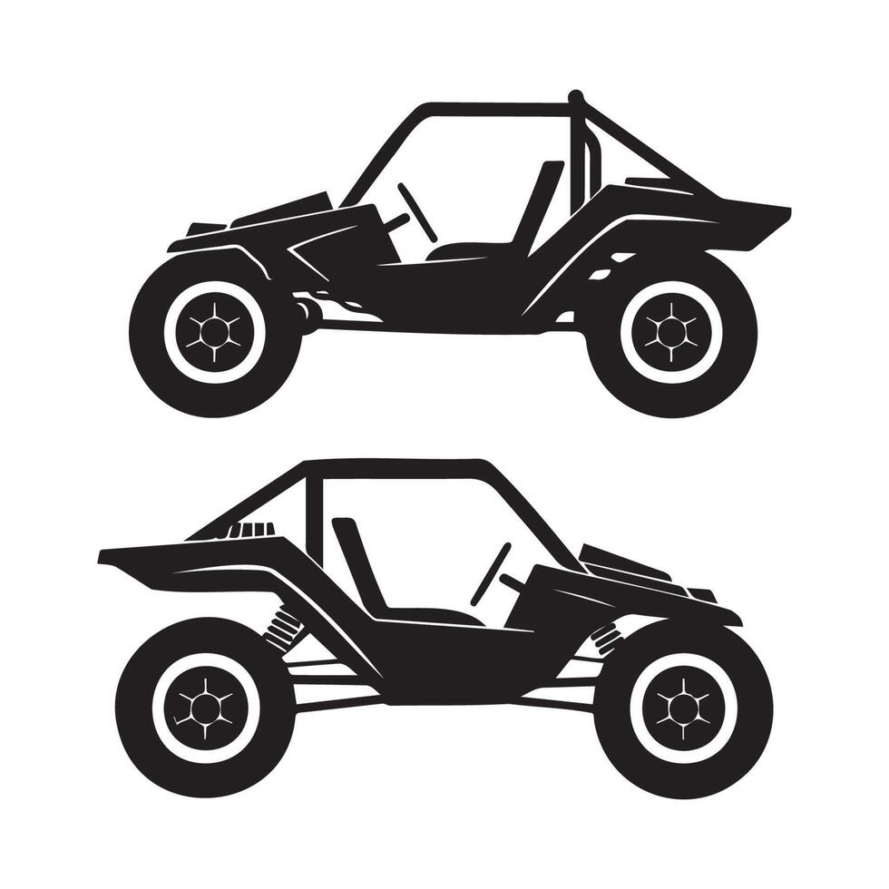 Silhouette of Off-Road Vehicles in Profile View vector