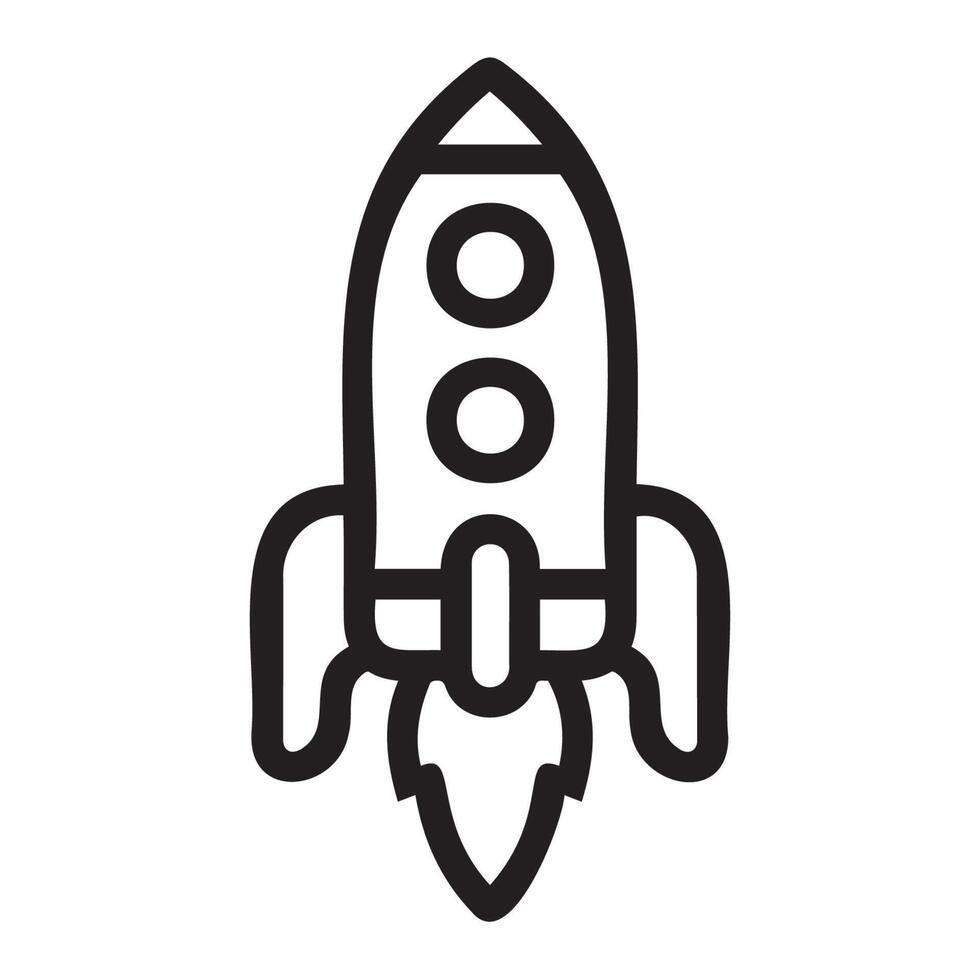 Simple Rocket Illustration for Creative Projects vector