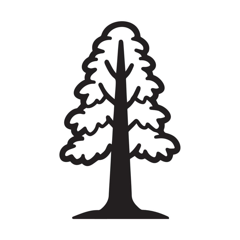 Stylized Tree Silhouette for Nature Themes vector